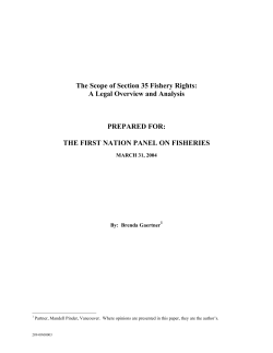 The Scope of Section 35 Fishery Rights: A Legal Overview and