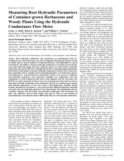 Measuring Root Hydraulic Parameters of Container