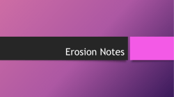 Erosion Notes