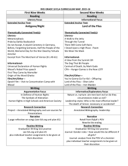 ELA Framework 2015-2016 - Tenth Grade