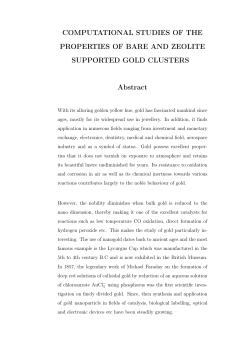 COMPUTATIONAL STUDIES OF THE PROPERTIES