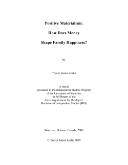How Does Money Shape Family Happiness?
