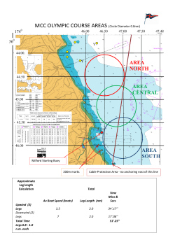 MCC OLYMPIC COURSE AREAS (Circle Diameter 0.8nm)