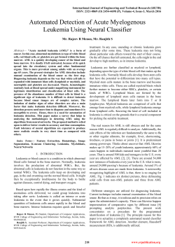 Automated Detection of Acute Myelogenous Leukemia Using Neural