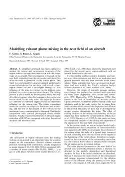 Modelling exhaust plume mixing in the near field of an aircraft