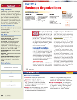 Business Organizations - Fulton Independent School