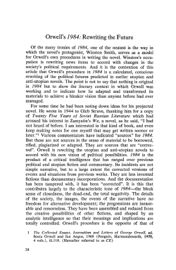 Orwell`s 1984: Rewriting the Future