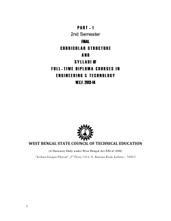 CU RFU LL&ndash; T II E NGIN PAR T &ndash; I 2nd Semester