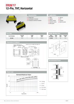ER28/17 12-Pin, THT, Horizontal
