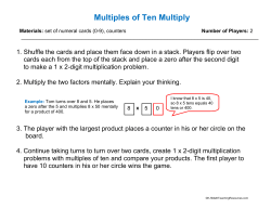 Multiples of Ten Multiply - K