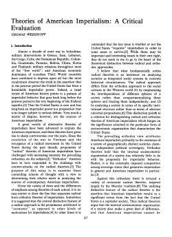 Theories of American Imperialism: A Critical