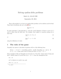 Solving epsilon-delta problems