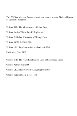 The Fixed Employment Costs of Specialized Labor