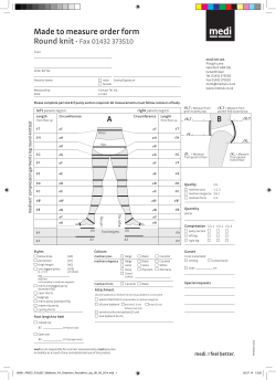 Made to measure order form A B