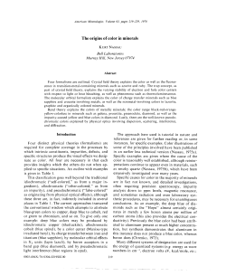 Origin of Color in Minerals