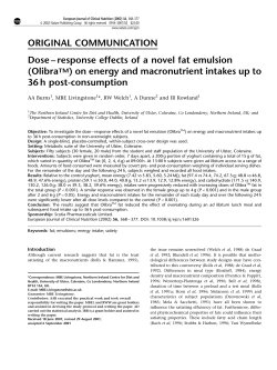 (OlibraTM) on energy and macronutrient intakes up to 36