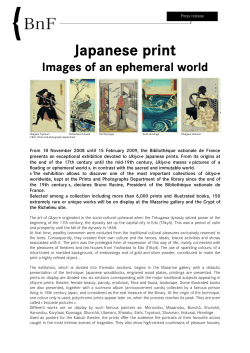 Japanese print - Exhibition - Biblioth&egrave;que nationale de France