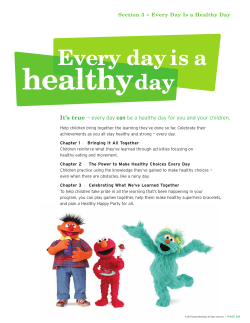Every Day is a Healthy Day - KidsHealth in the Classroom