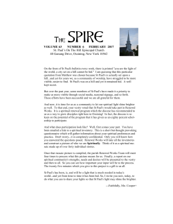 SPIRE February 2017 - St Pauls on the Hill Ossining NY