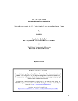 to a  copy of the USVI Preservation Plan