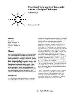 Detection of Toxic Industrial Compounds: A Guide to