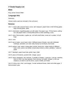 3rd Grade Supply List