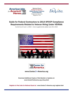 Guide for Federal Contractors to 2014 OFCCP Compliance