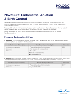 Contraception and the NovaSure Procedure