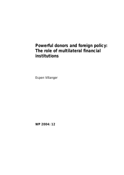 Powerful donors and foreign policy