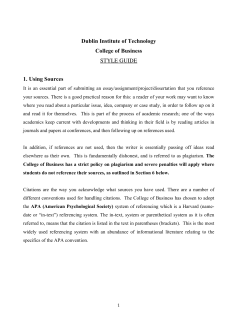 College of Business Style Guide