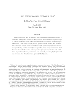 Pass-through as an Economic Tool