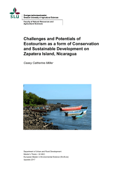 Challenges and Potentials of Ecotourism as a form of Conservation