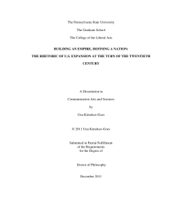 BUILDING AN EMPIRE, DEFINING A NATION: THE RHETORIC OF