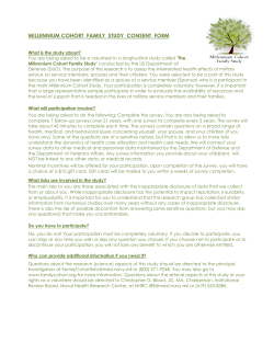 Sample Consent Form - Millennium Cohort Family Study