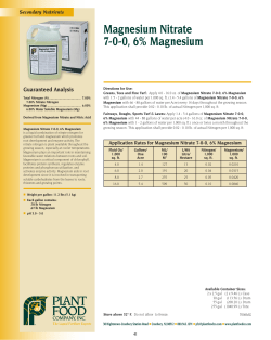 Sell Sheet - Plant Food Company