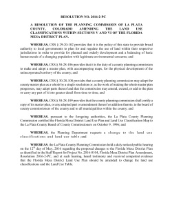 Florida Mesa District Plan - La Plata County Community Development