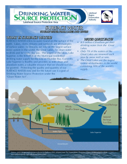 surface water - Lakehead Source Protection Plan