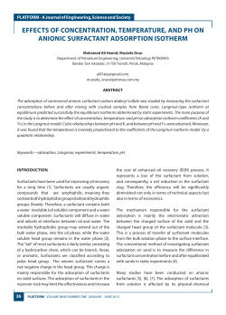 effects of concentration, temperature, and ph on anionic surfactant
