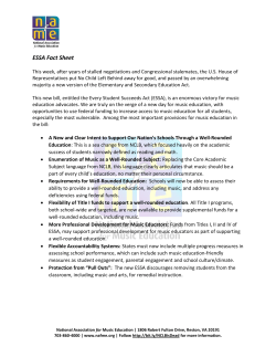 NAfME`s Fact Sheet and Key Terms on ESSA