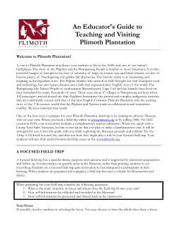 An Educator`s Guide to Teaching and Visiting Plimoth Plantation