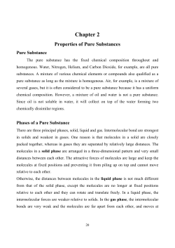 Chapter 2 Properties of Pure Substances Pure Substance