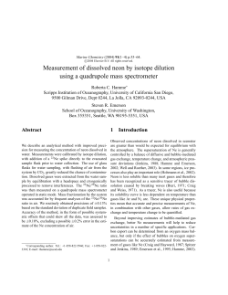 Measurement of dissolved neon by isotope dilution using