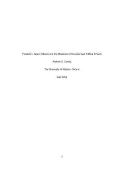 Barack Obama and the Obstacles of the
