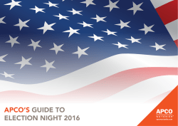 APCO`S GUIDE TO ELECTION NIGHT 2016