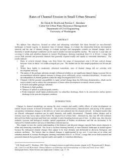 Rates of Channel Erosion in Small Urban Streams