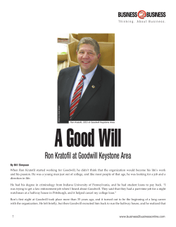 Ron Kratofil at Goodwill Keystone Area
