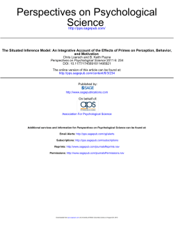 Science Perspectives on Psychological