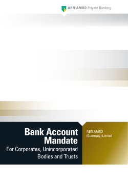 Bank Account Mandate