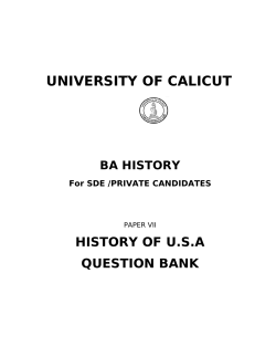 BA HISTORY For SDE/PRIVATE CANDIDATES