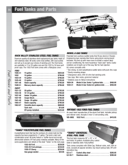 Fuel Tanks and Parts - Heinzman Street Rod